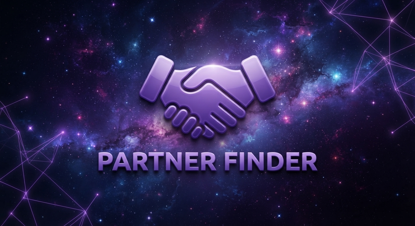 Partner Finder — galaxy banner background